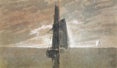 Joseph Mallord William Turner Sailing vessel at sea (mk31) France oil painting art